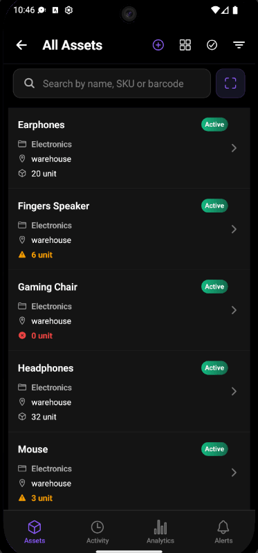 Stockery app: Inventory that stays honest
